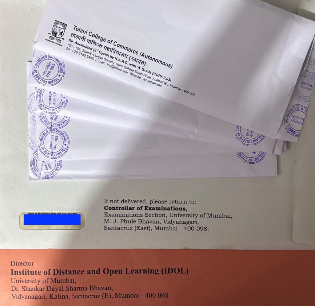 College transcript sample 3